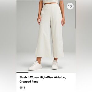Lululemon* Stretch Woven High-Rise Wide-Leg Cropped Pant